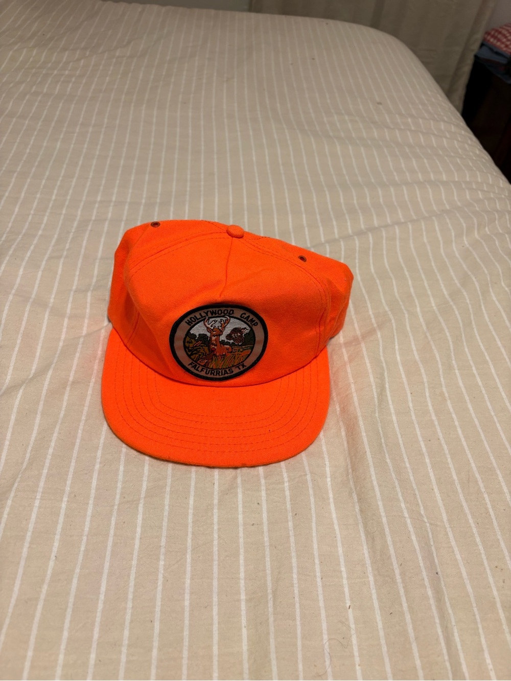 Bright Orange Patch Snapback Hat
